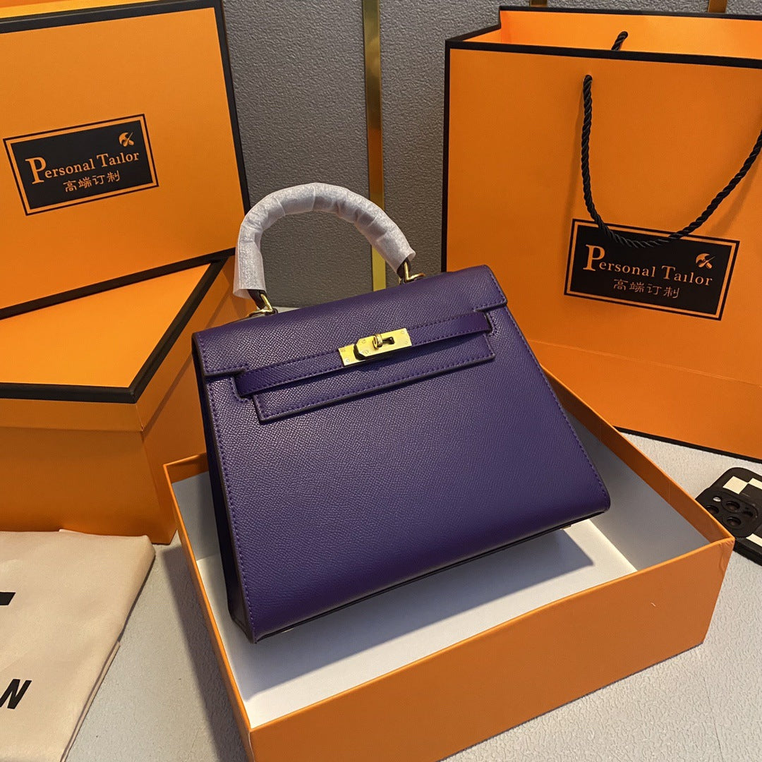 Aliexpress Hot-Selling Candy-Colored Kelly Bag, European and American Fashion Women's Handbag, High-End Single Shoulder Crossbody Bag for Women0