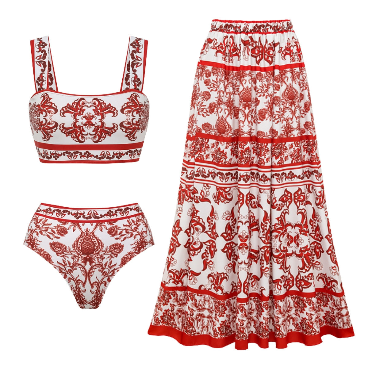 High-Waisted Two-Piece Bikini Set for Women