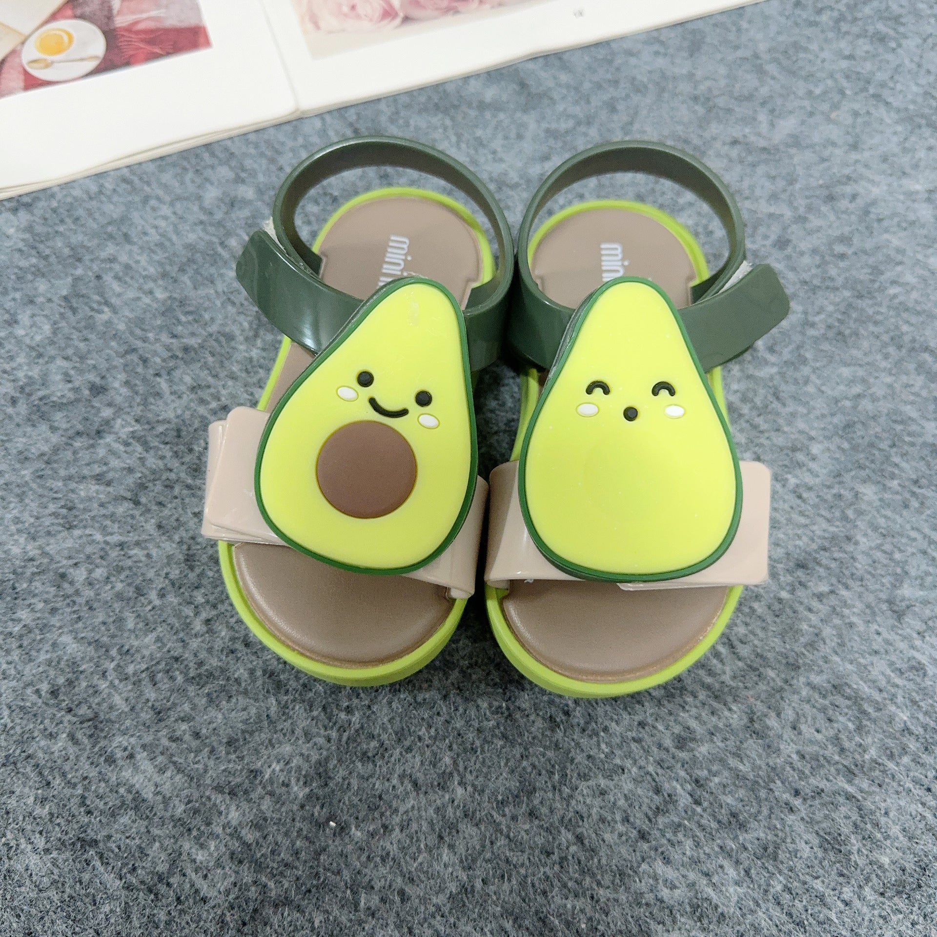 Children's Cute Fruit Sandals Velcro Open toed Sneakers