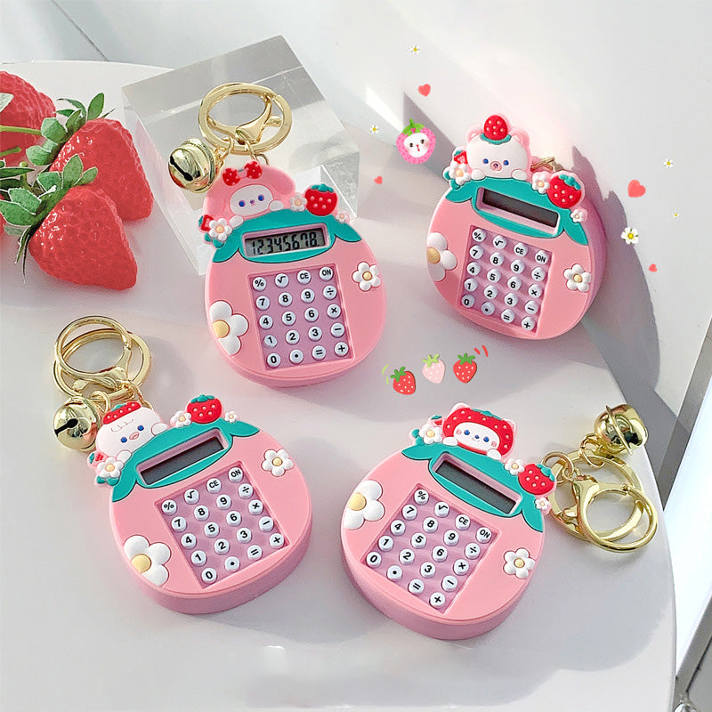 Creative Maze Game Computer Key Chain Ins Wind Cartoon Cute Girl Heart Student Bag Small Pendant