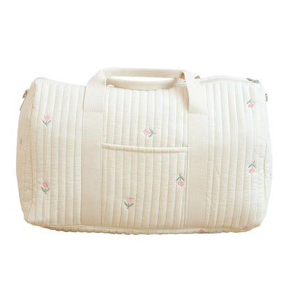Embroidered Travel Bag Large Capacity Luggage Bag Lightweight Carry-on Handheld Shoulder Bag Boston Bag