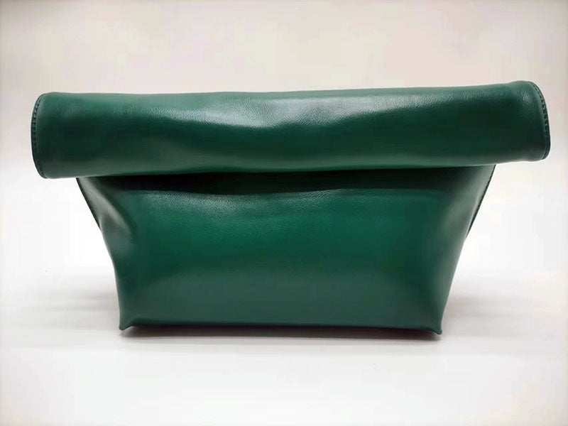 Large capacity women's handbag simple rolled edge envelope bag grab bag for women