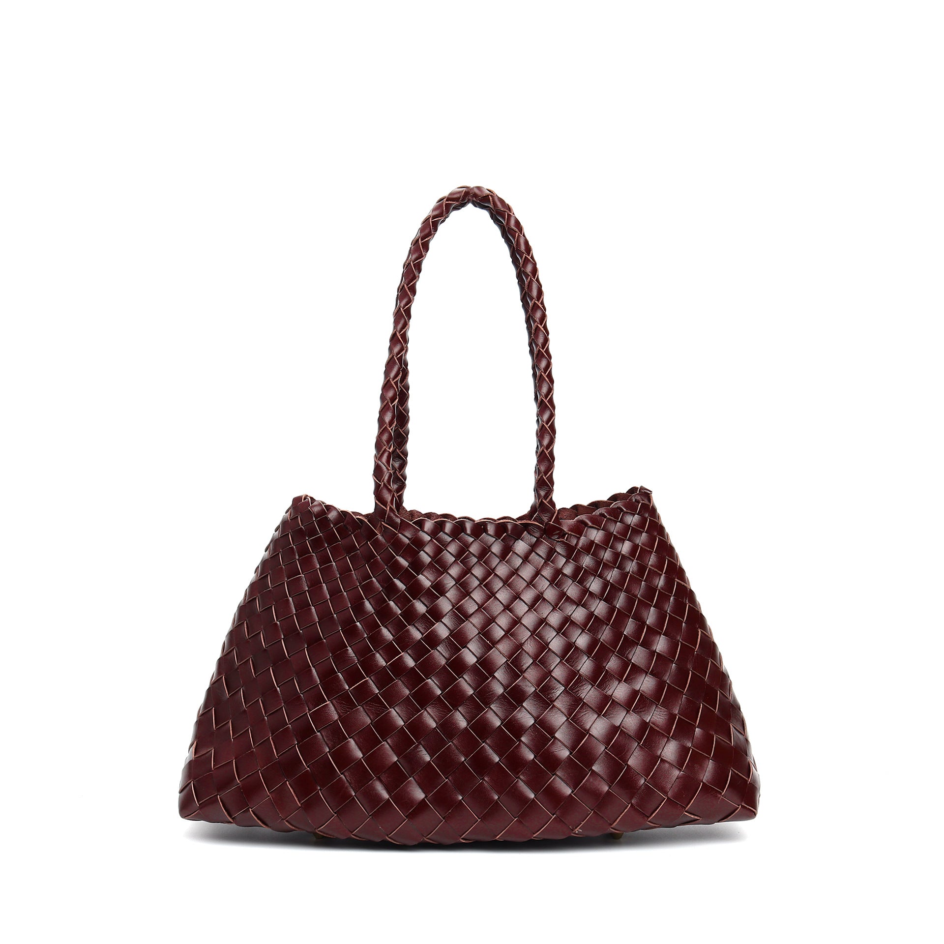 Trendy Retro Large Capacity Handbag Pure Handmade Woven Commuter  Shoulder bag