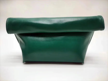 Large capacity women's handbag new trend simple rolled edge envelope bag fashionable temperament hand-held bag for women