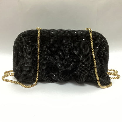 French style sparkling diamond cloud dumpling dinner party water diamond wrinkled chain clip crossbody handbag for women