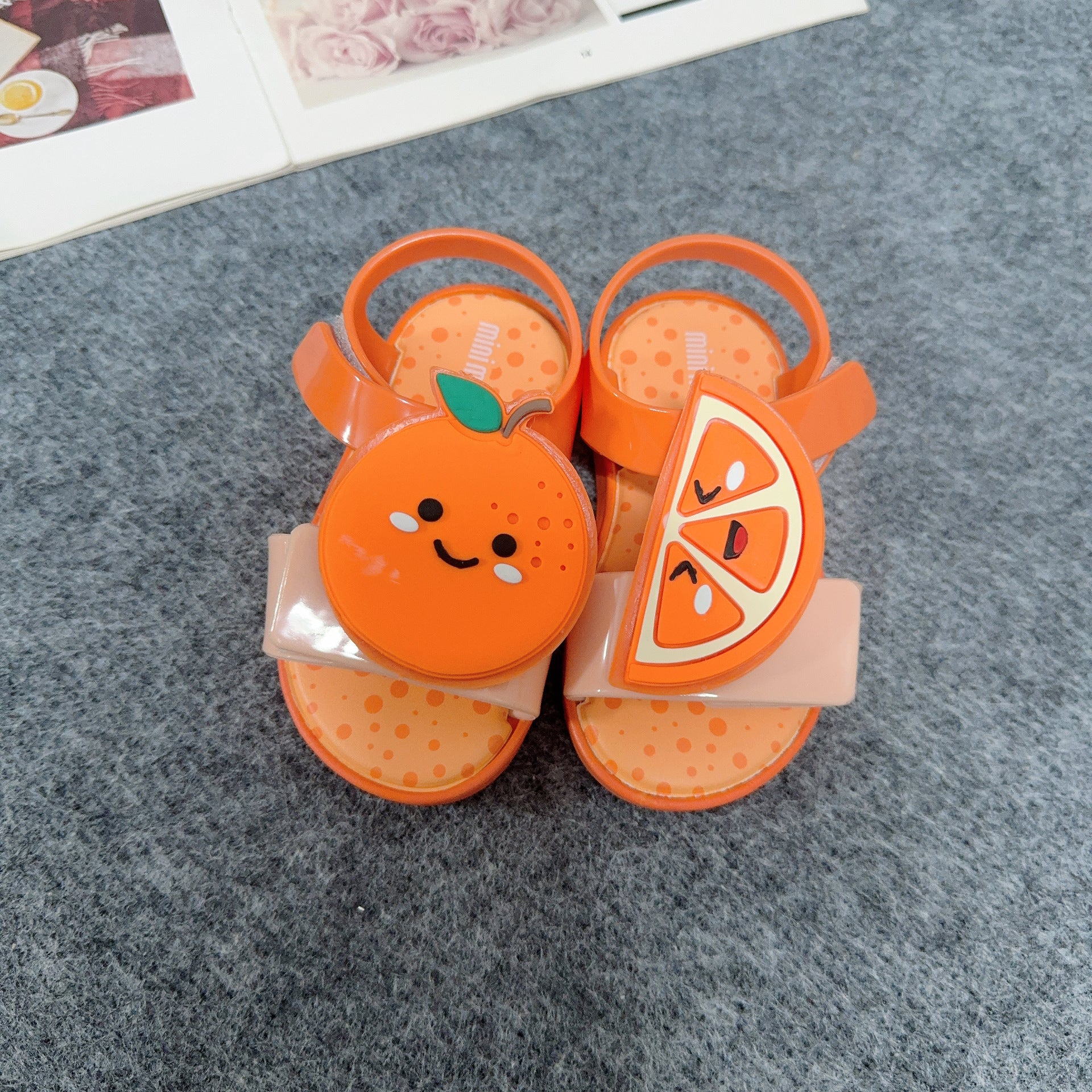 Children's Cute Fruit Sandals Velcro Open toed Sneakers