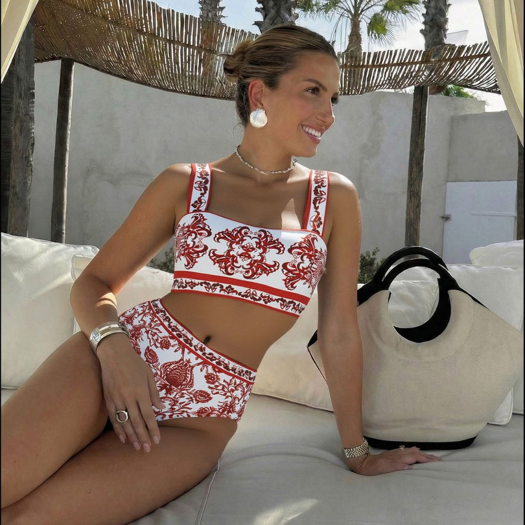 High-Waisted Two-Piece Bikini Set for Women