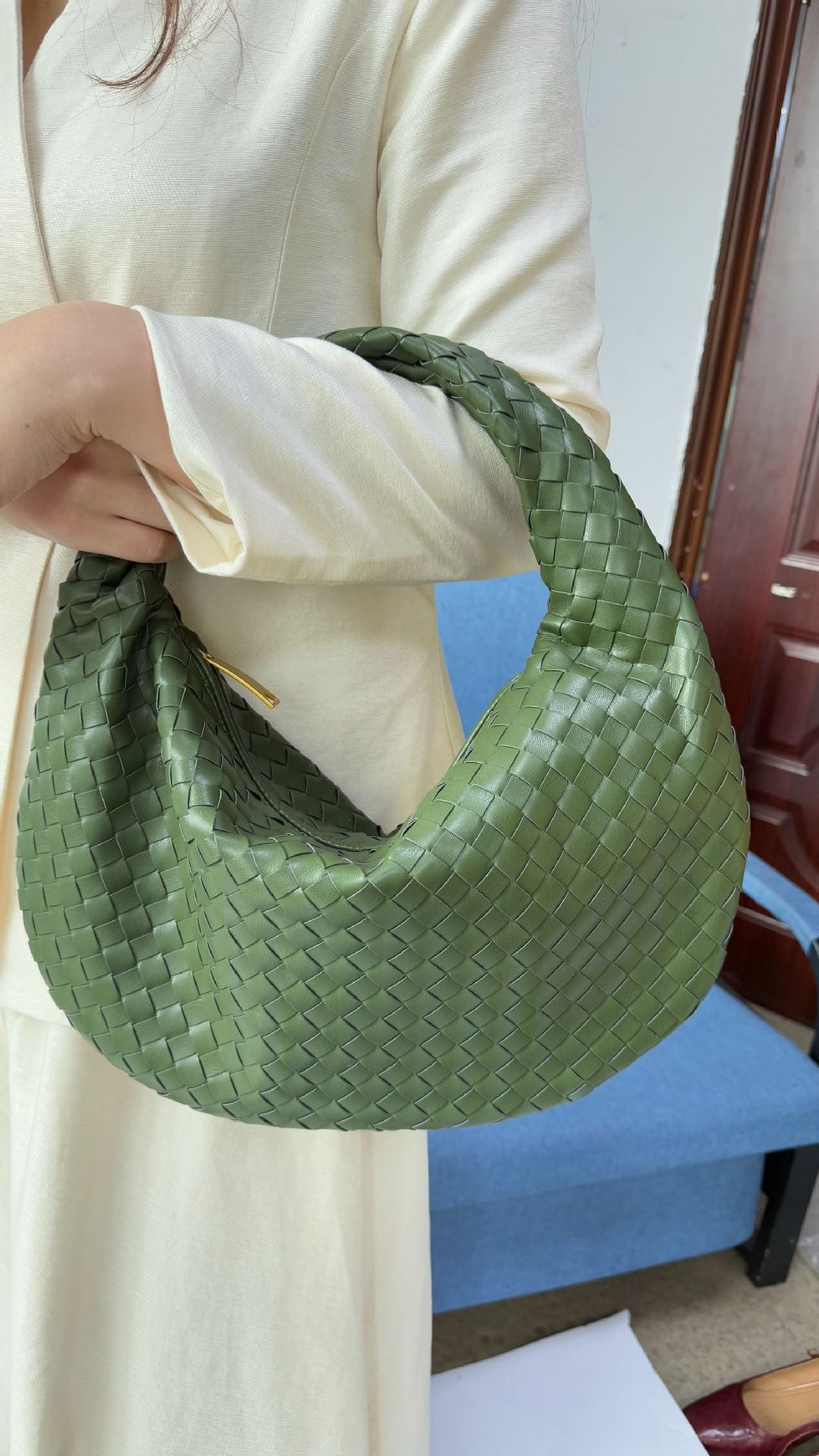 Large size women's woven bag large capacity hand-held armpit bag women's bag