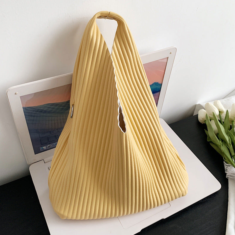 Women's summer niche fashionable striped bag versatile textured messenger bag ladies shoulder bag