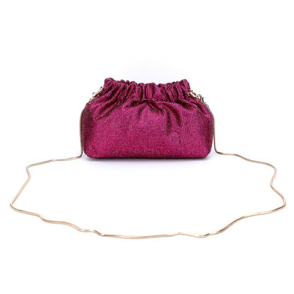 Diamond Evening Dress Wallet Wedding Banquet Party Multi color Water Diamond Handbag Christmas Gift Women's Cross carrying