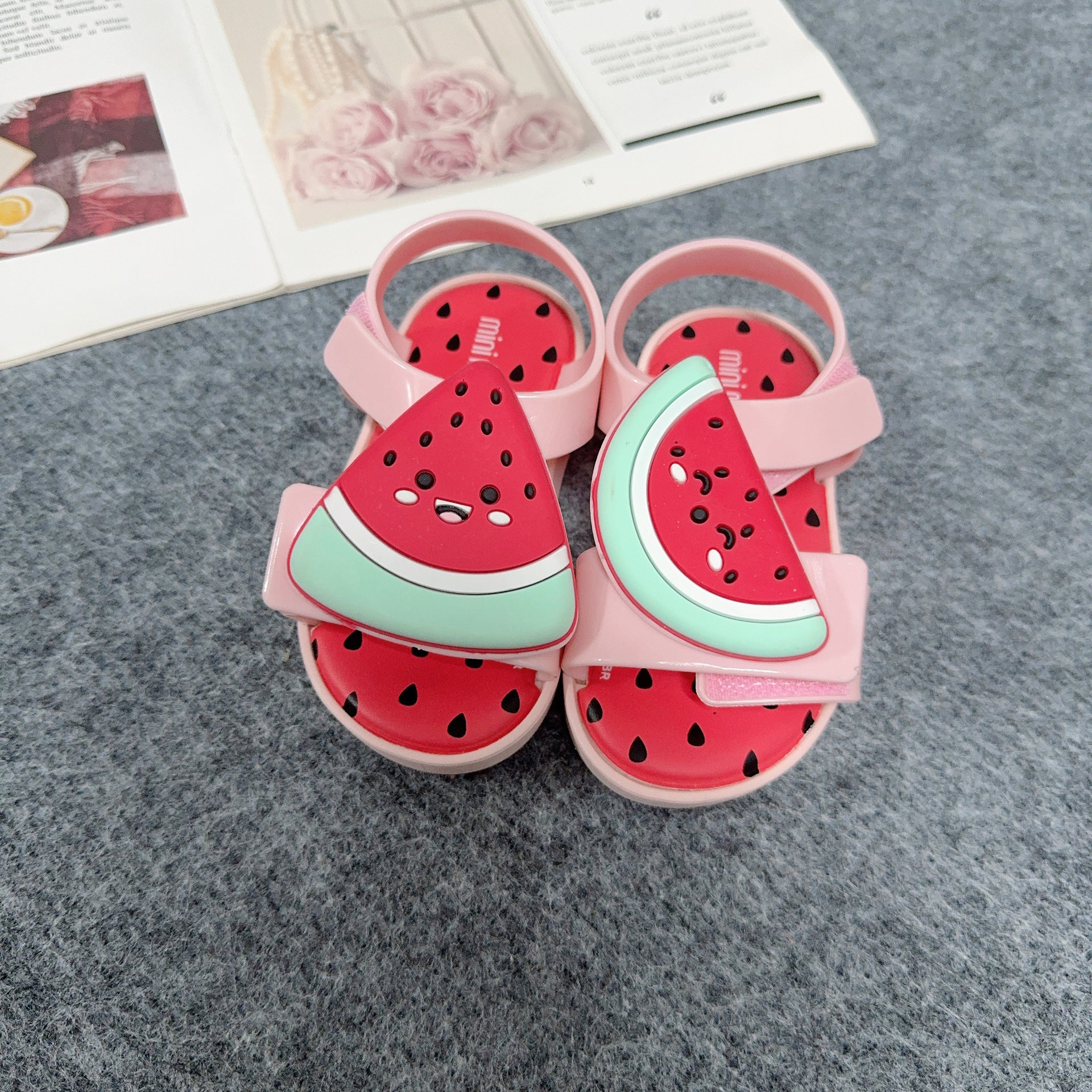 Children's Cute Fruit Sandals Velcro Open toed Sneakers