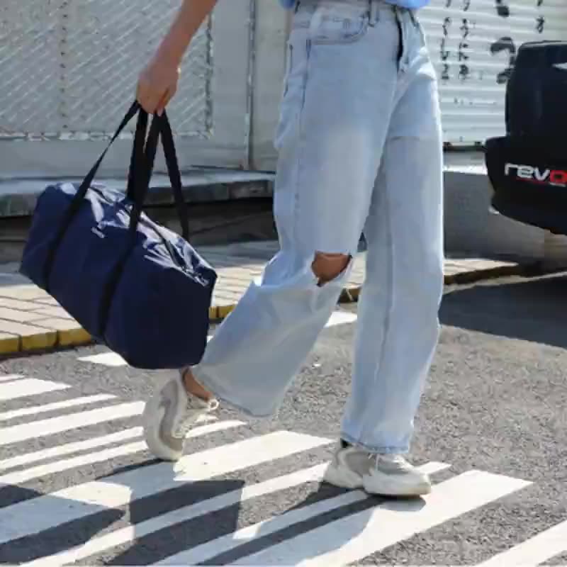 Large capacity folding one shoulder portable boarding storage bag can be set with trolley outdoor travel bag luggage storage bag