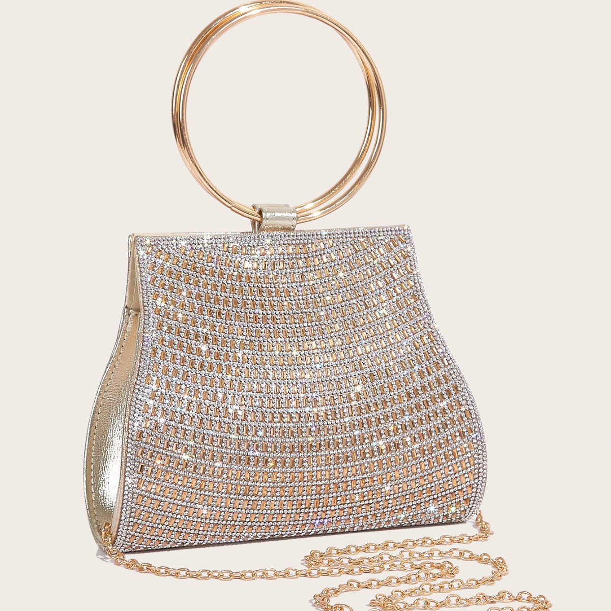 diamond/magnetic buckle chain bag