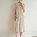 High-end Pleated Classic Hand-Pressed Pleat Oversized Loose Casual Fashion Bloom Dress