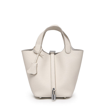 Head layer cowhide bucket bag women's leather high-end handbag