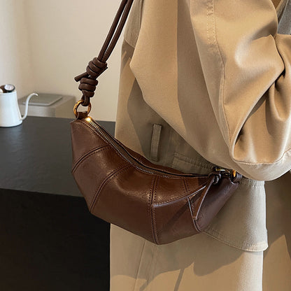 Brown bag women's crossbody bag cow horn bag