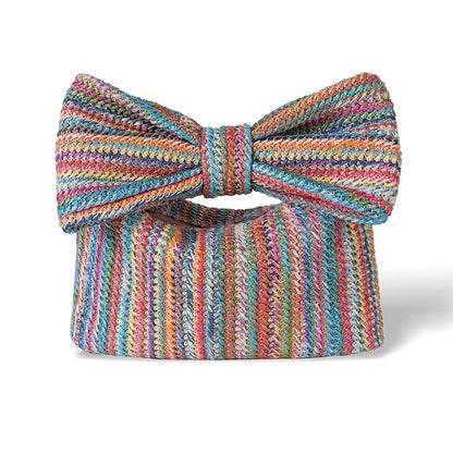 Bow woven handbag, cross-border small handbag, hand-held bag