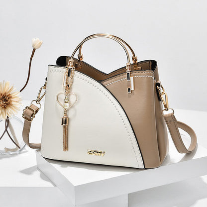 Trendy Handbag Korean Style Color Block Large Capacity Women's Bag Fashion Shoulder Crossbody Bag Wholesale Cross-border Bucket Bag