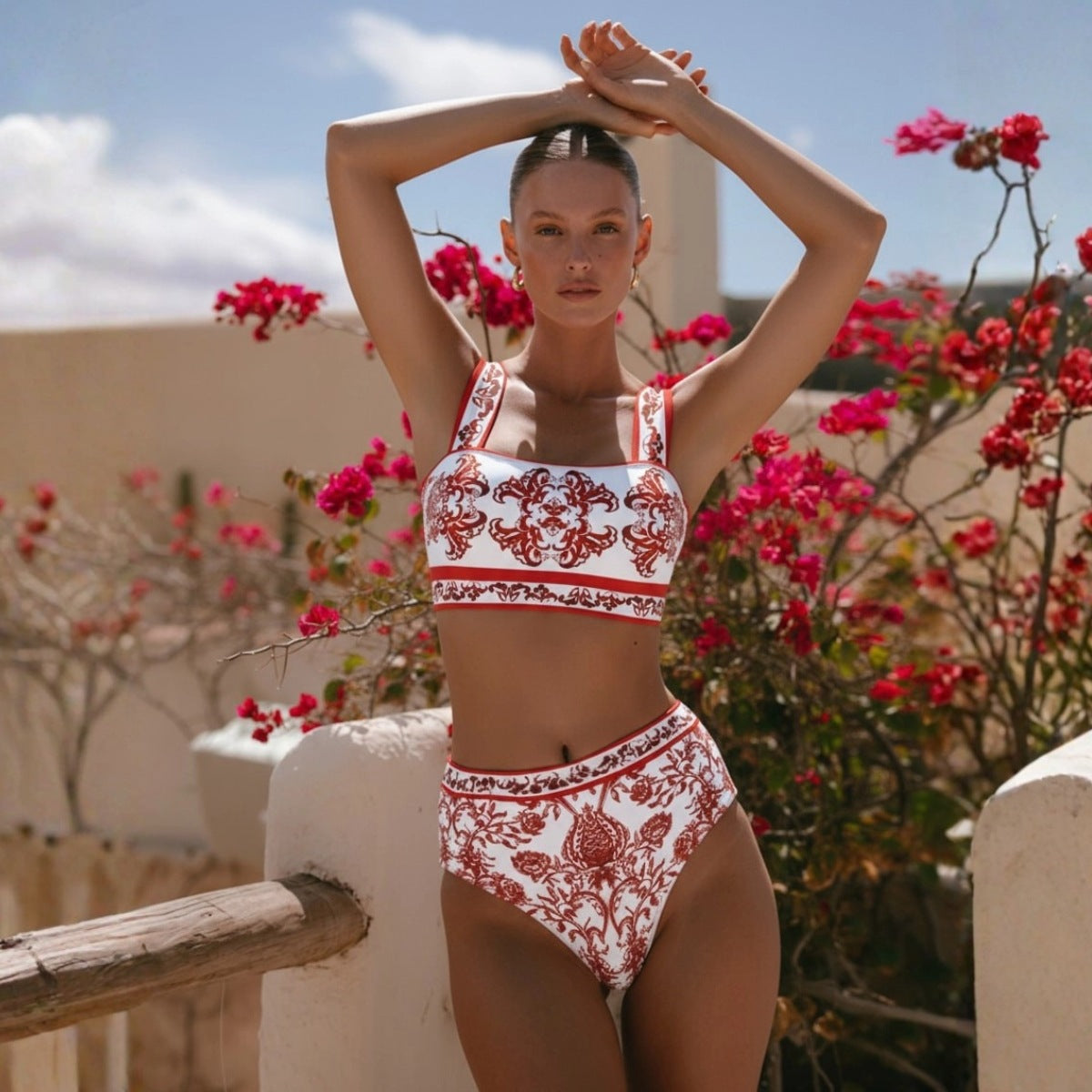High-Waisted Two-Piece Bikini Set for Women