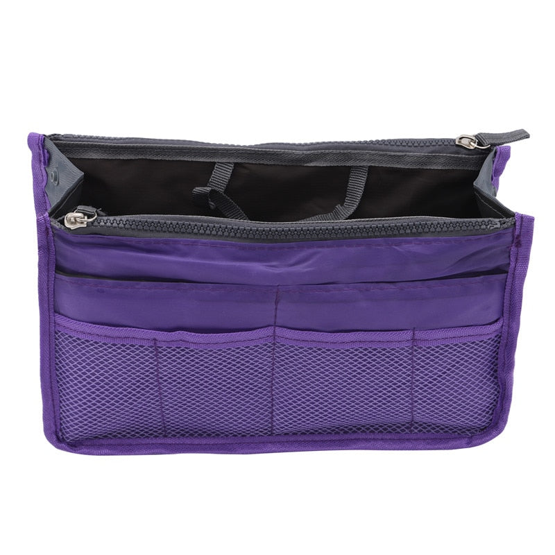 Organizer Insert Bag Women Nylon Travel Insert Organizer Handbag Purse Large liner Makeup Cosmetic Bag Cheap Female Tote Pouch