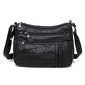 Large capacity shoulder messenger bag ladies backpack middle-aged soft leather mother bag