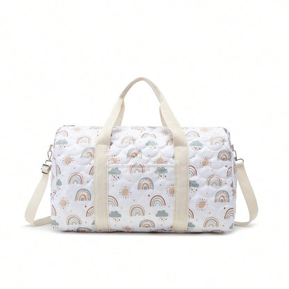 Embroidered Travel Bag Large Capacity Luggage Bag Lightweight Carry-on Handheld Shoulder Bag Boston Bag