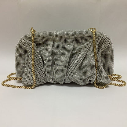 French style sparkling diamond cloud dumpling dinner party water diamond wrinkled chain clip crossbody handbag for women
