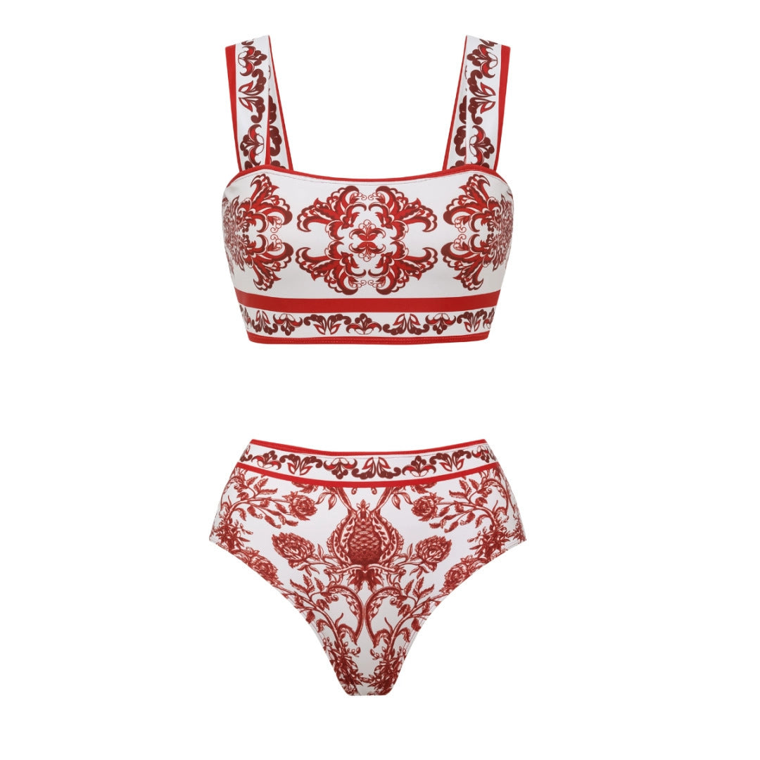 High-Waisted Two-Piece Bikini Set for Women