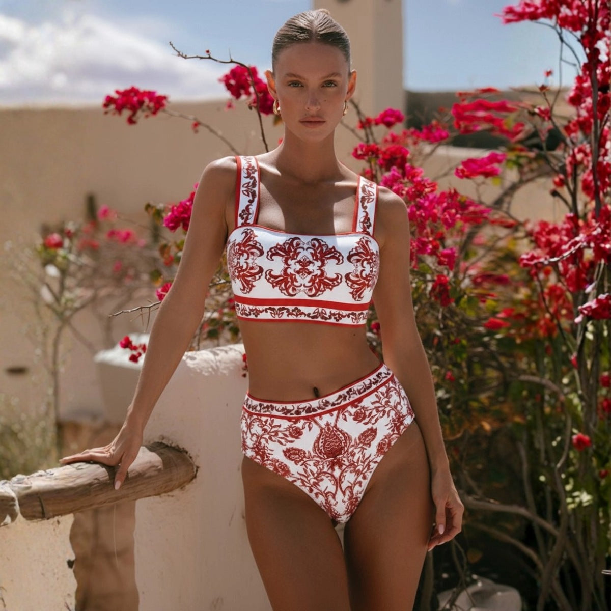 High-Waisted Two-Piece Bikini Set for Women