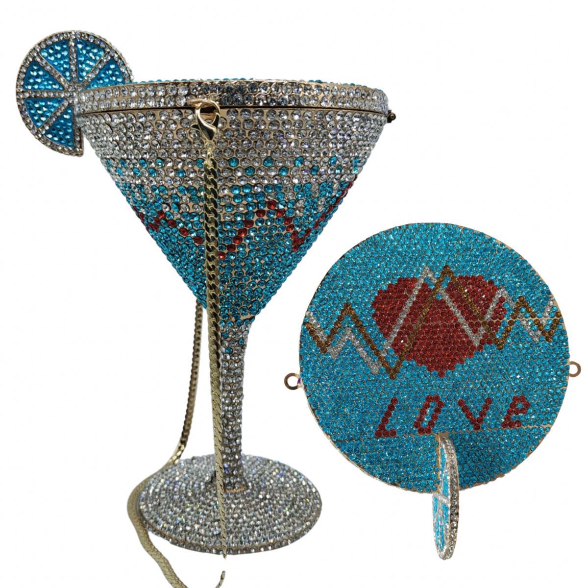 Cocktail Tall Cup Diamond studded Banquet Bag Handheld Women's Bag New
