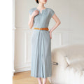 High-end Pleated Elegant and Stylish Commute Dress with Fresh Fashion Design