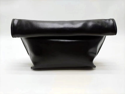 Large capacity women's handbag simple rolled edge envelope bag grab bag for women