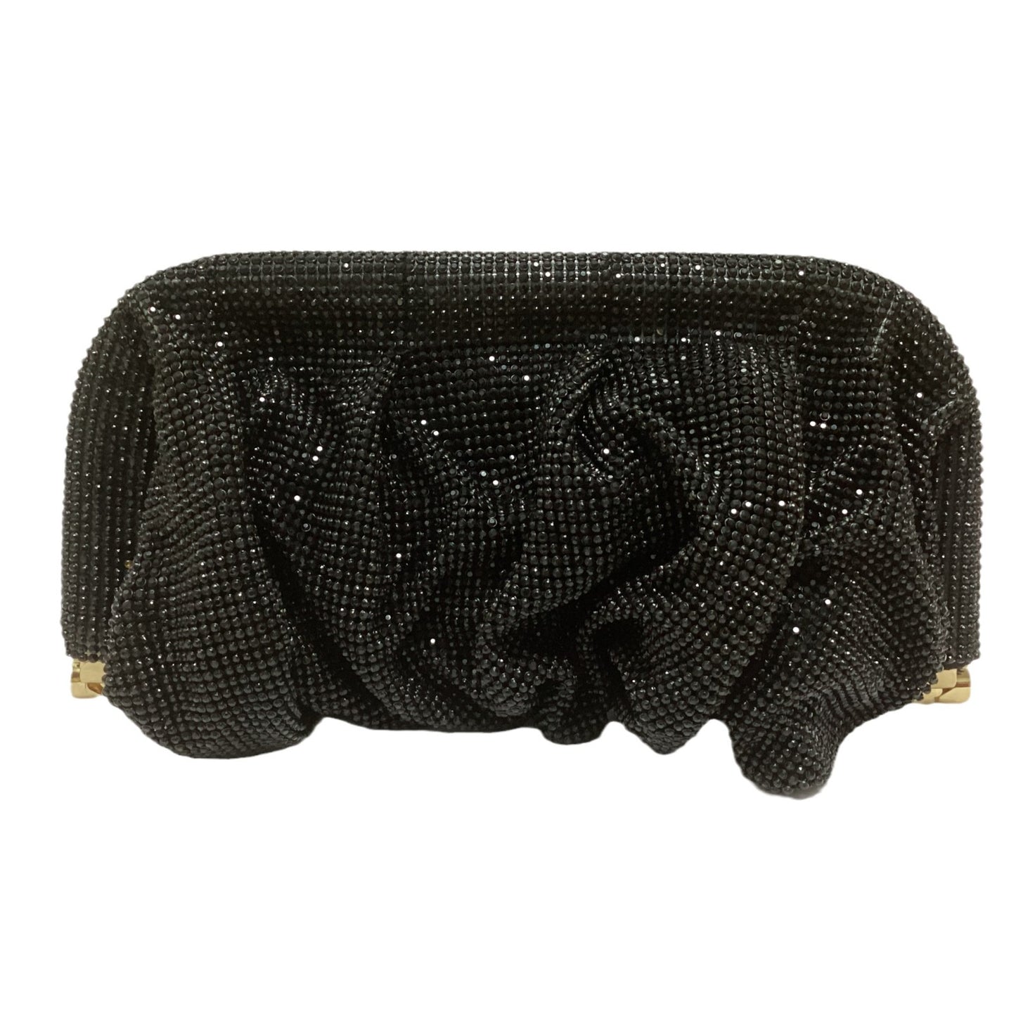 French style sparkling diamond cloud dumpling dinner party water diamond wrinkled chain clip crossbody handbag for women