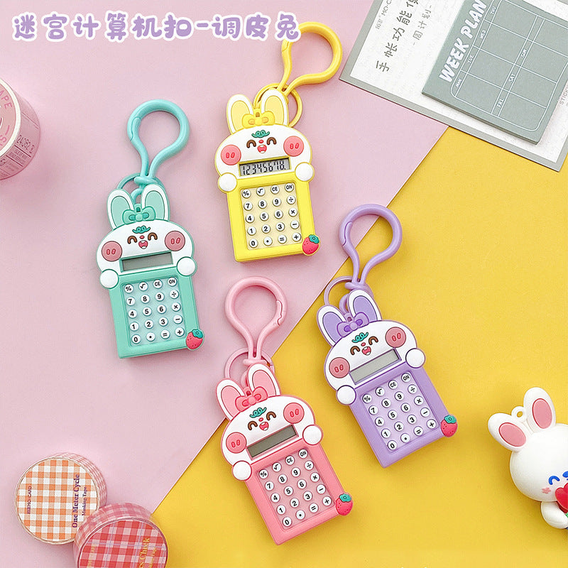 Creative Maze Game Computer Key Chain Ins Wind Cartoon Cute Girl Heart Student Bag Small Pendant
