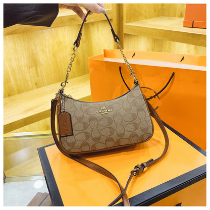 Cross-Border European and American Fashion Retro Chain Monogram Underarm Bag 2026 New Model High-Quality Versatile Women's Handbag
