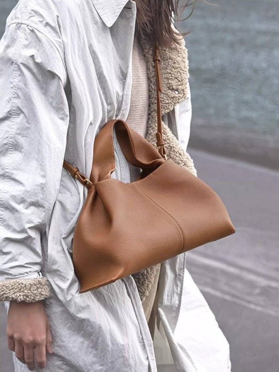 Polene Cloud Bag Niche Dumpling Bag 2025 New French European and American Retro High-End Satchel Crossbody Bag for Women