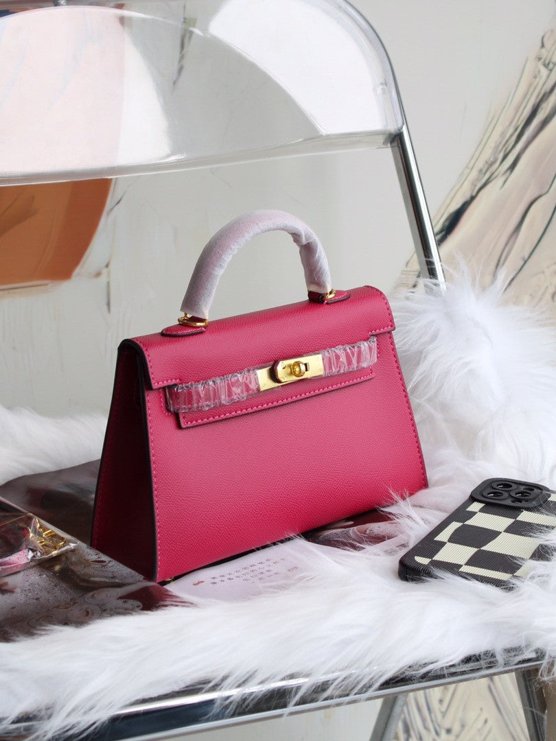 Aliexpress Hot-Selling Candy-Colored Kelly Bag, European and American Fashion Women's Handbag, High-End Single Shoulder Crossbody Bag for Women0
