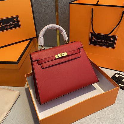 Aliexpress Hot-Selling Candy-Colored Kelly Bag, European and American Fashion Women's Handbag, High-End Single Shoulder Crossbody Bag for Women0